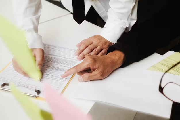 People are signing documents